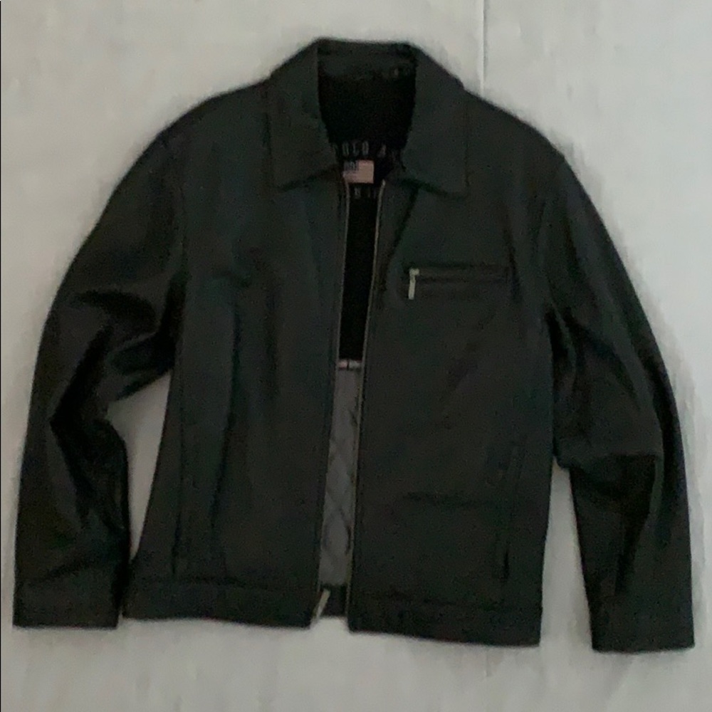 U.S. Polo Assn. Zip-Front Leather Bomber Jacket